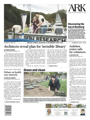 Front page of The Ark, October 24, 2012