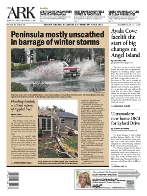 Front page of The Ark, December 5, 2012