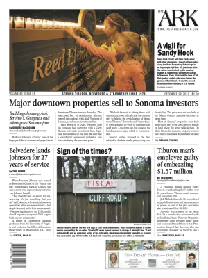 Front page of The Ark, December 19, 2012