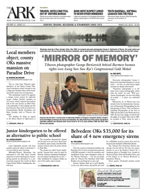 Front page of The Ark, March 20, 2013