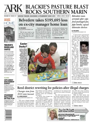 Front page of The Ark, April 3, 2013