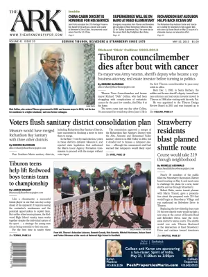 Front page of The Ark, May 15, 2013