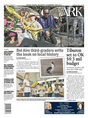 Front page of The Ark, June 19, 2013