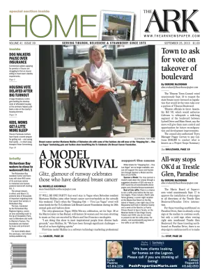 Front page of The Ark, September 25, 2013