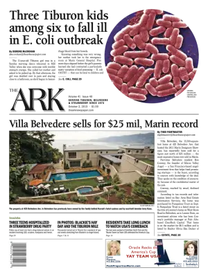 Front page of The Ark, October 2, 2013