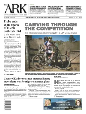 Front page of The Ark, October 23, 2013