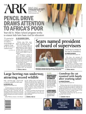 Front page of The Ark, January 15, 2014