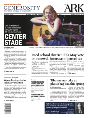 Front page of The Ark, January 29, 2014