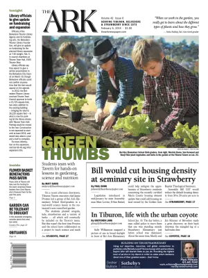 Front page of The Ark, February 5, 2014