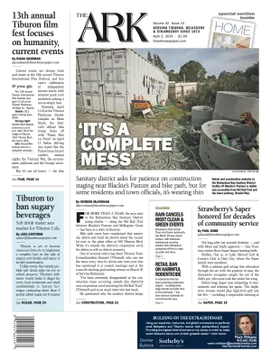 Front page of The Ark, April 2, 2014
