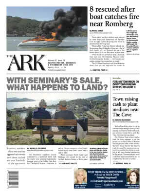 Front page of The Ark, April 9, 2014