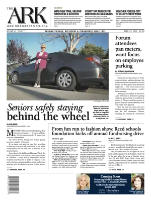 Front page of The Ark, April 23, 2014