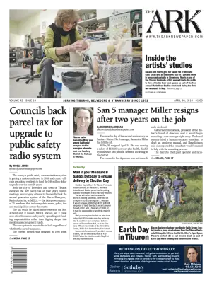 Front page of The Ark, April 30, 2014