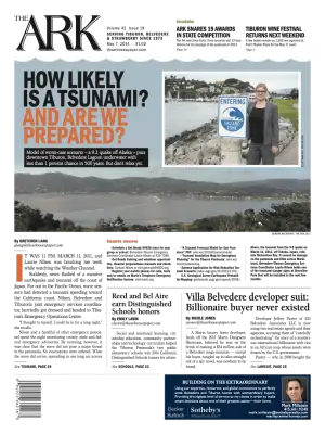Front page of The Ark, May 7, 2014