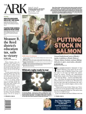 Front page of The Ark, May 14, 2014