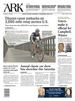 Front page of The Ark, June 11, 2014