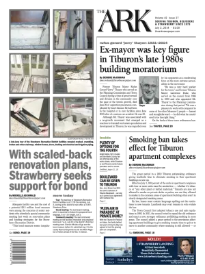 Front page of The Ark, July 2, 2014