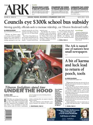 Front page of The Ark, July 9, 2014