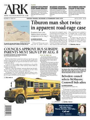 Front page of The Ark, July 23, 2014