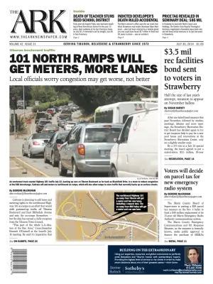 Front page of The Ark, July 30, 2014
