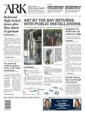 Front page of The Ark, October 15, 2014