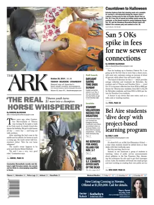 Front page of The Ark, October 29, 2014
