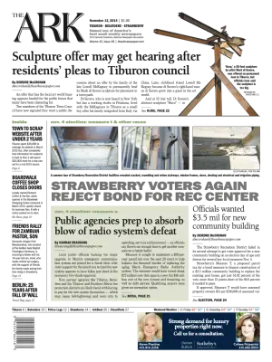 Front page of The Ark, November 12, 2014