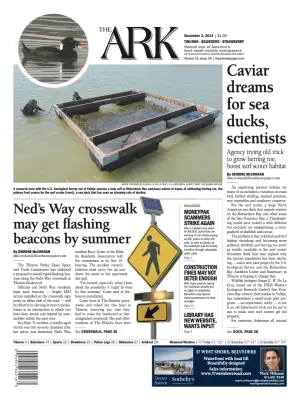 Front page of The Ark, December 3, 2014