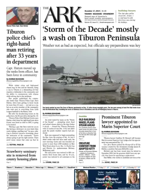 Front page of The Ark, December 17, 2014