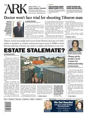 Front page of The Ark, January 14, 2015