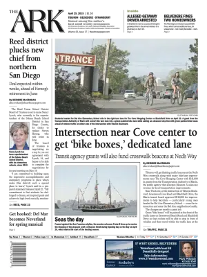 Front page of The Ark, April 29, 2015