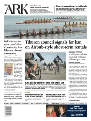Front page of The Ark, May 13, 2015
