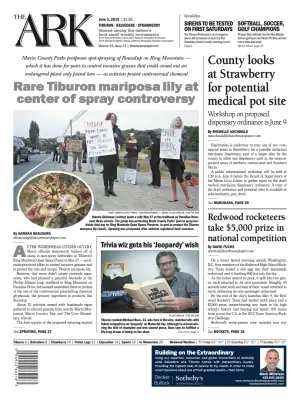 Front page of The Ark, June 3, 2015