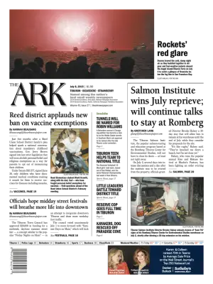 Front page of The Ark, July 8, 2015
