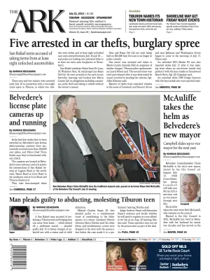 Front page of The Ark, July 22, 2015