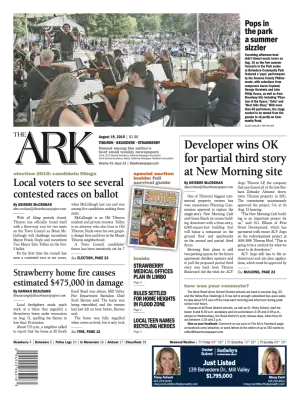 Front page of The Ark, August 19, 2015