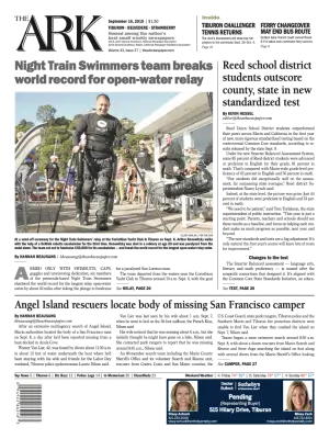 Front page of The Ark, September 16, 2015