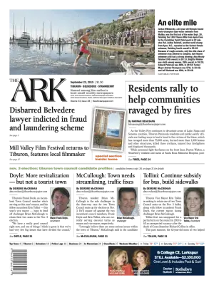 Front page of The Ark, September 23, 2015