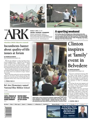 Front page of The Ark, October 7, 2015