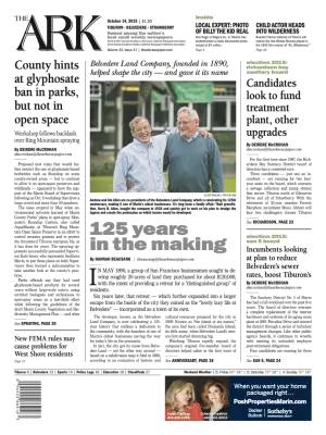 Front page of The Ark, October 14, 2015