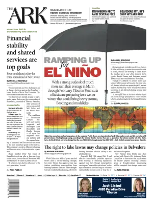 Front page of The Ark, October 21, 2015