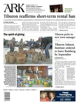 Front page of The Ark, November 25, 2015