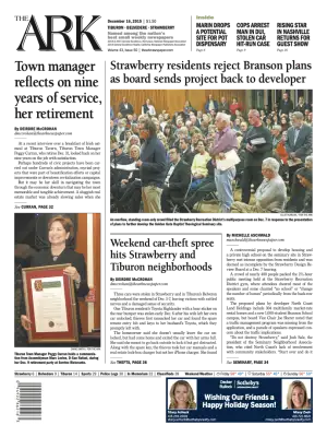 Front page of The Ark, December 16, 2015