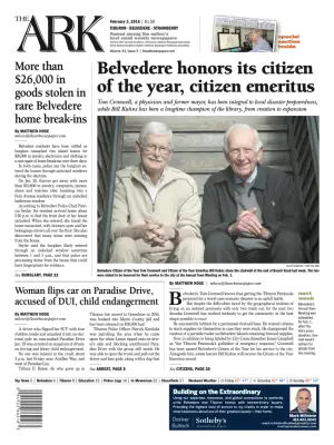 Front page of The Ark, February 3, 2016