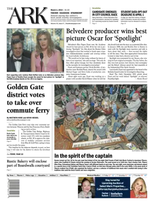 Front page of The Ark, March 2, 2016