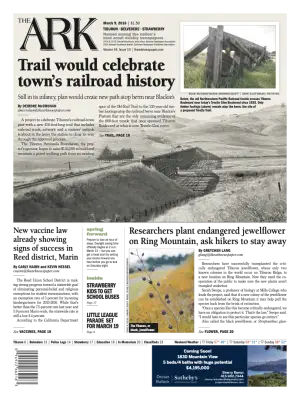 Front page of The Ark, March 9, 2016