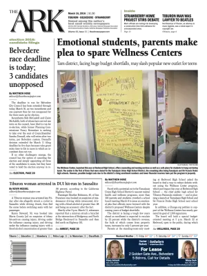 Front page of The Ark, March 16, 2016