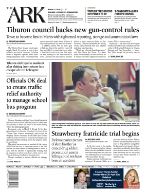Front page of The Ark, March 23, 2016