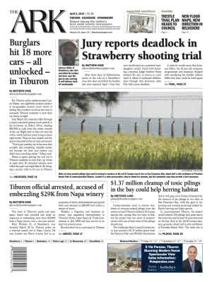 Front page of The Ark, April 6, 2016