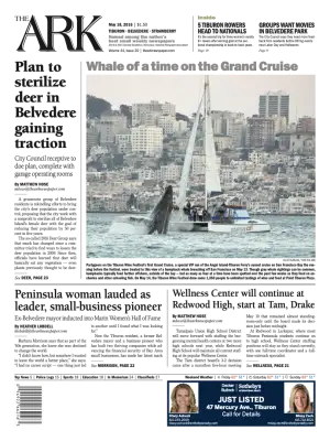 Front page of The Ark, May 18, 2016